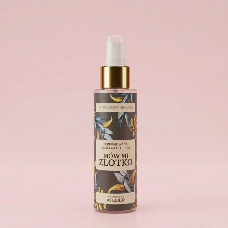 Perfumowana mgiełka do ciała Mów mi Złotko Naturalne Atelier – słodki zapach orientalny z aloesem i niacynamidem